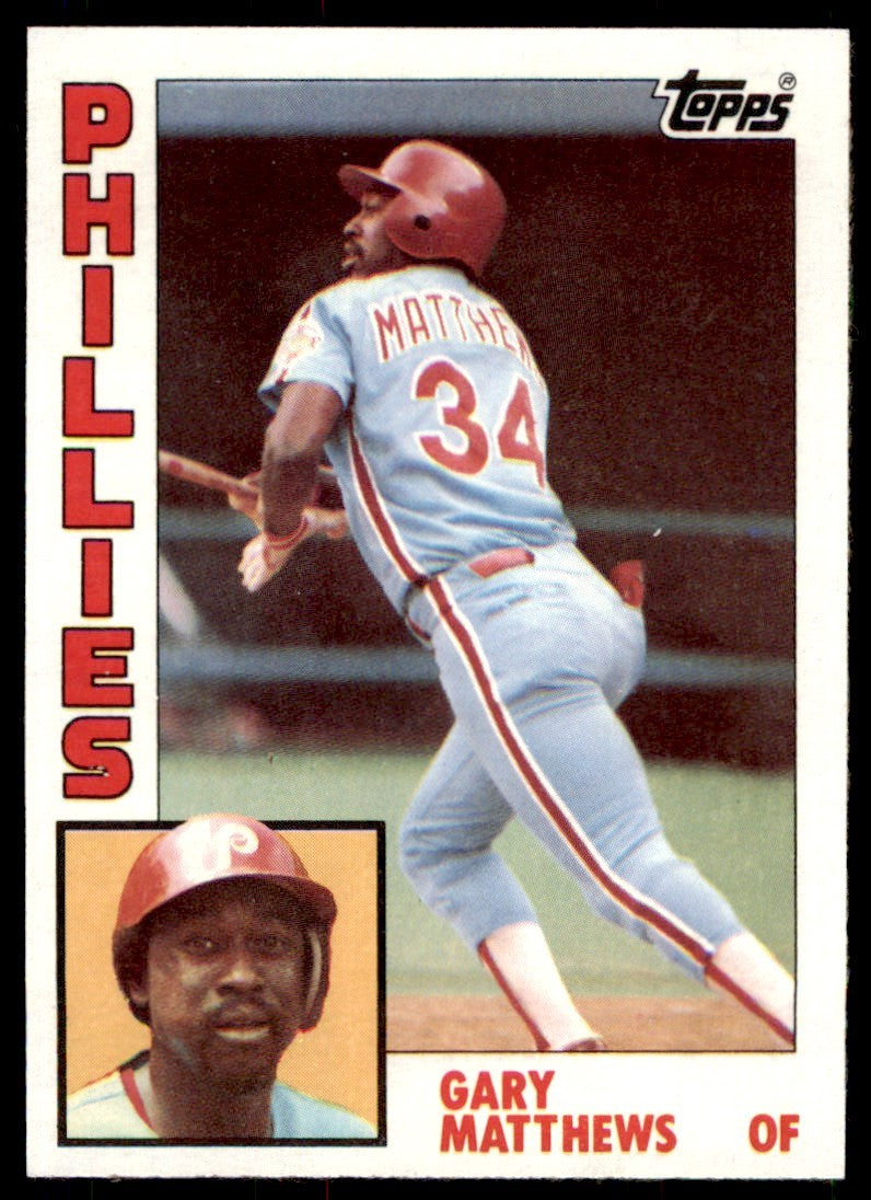 1984 Topps Gary Matthews . Philadelphia Phillies #70