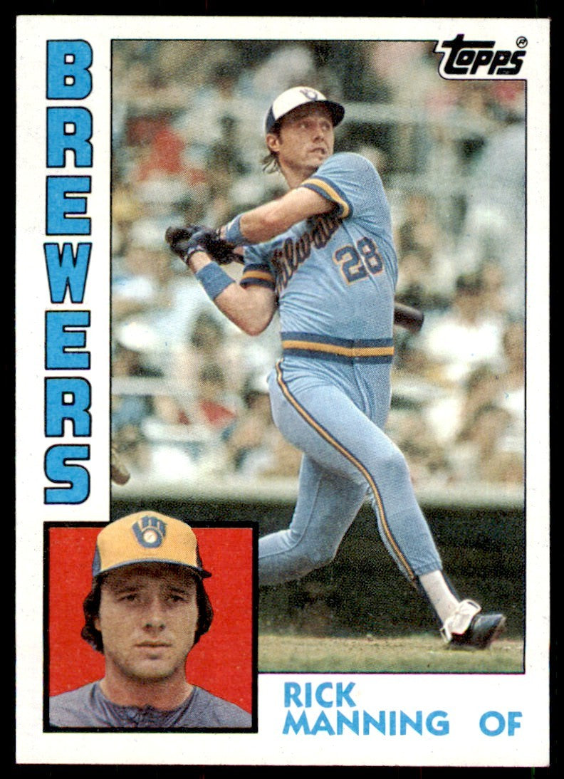 1984 Topps. Rick Manning . Milwaukee Brewers #128