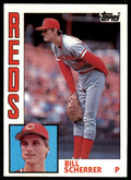 1984 Topps Bill Scherrer Rookie . Cincinnati Reds #373