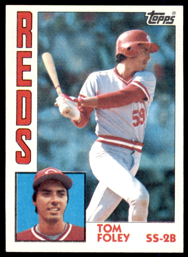 1984 Topps Tom Foley Rookie . Cincinnati Reds #632