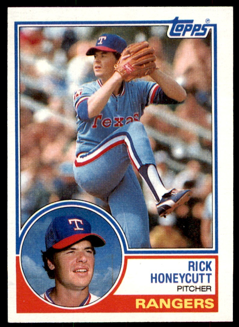 1983 Topps Rick Honeycutt . Texas Rangers #557