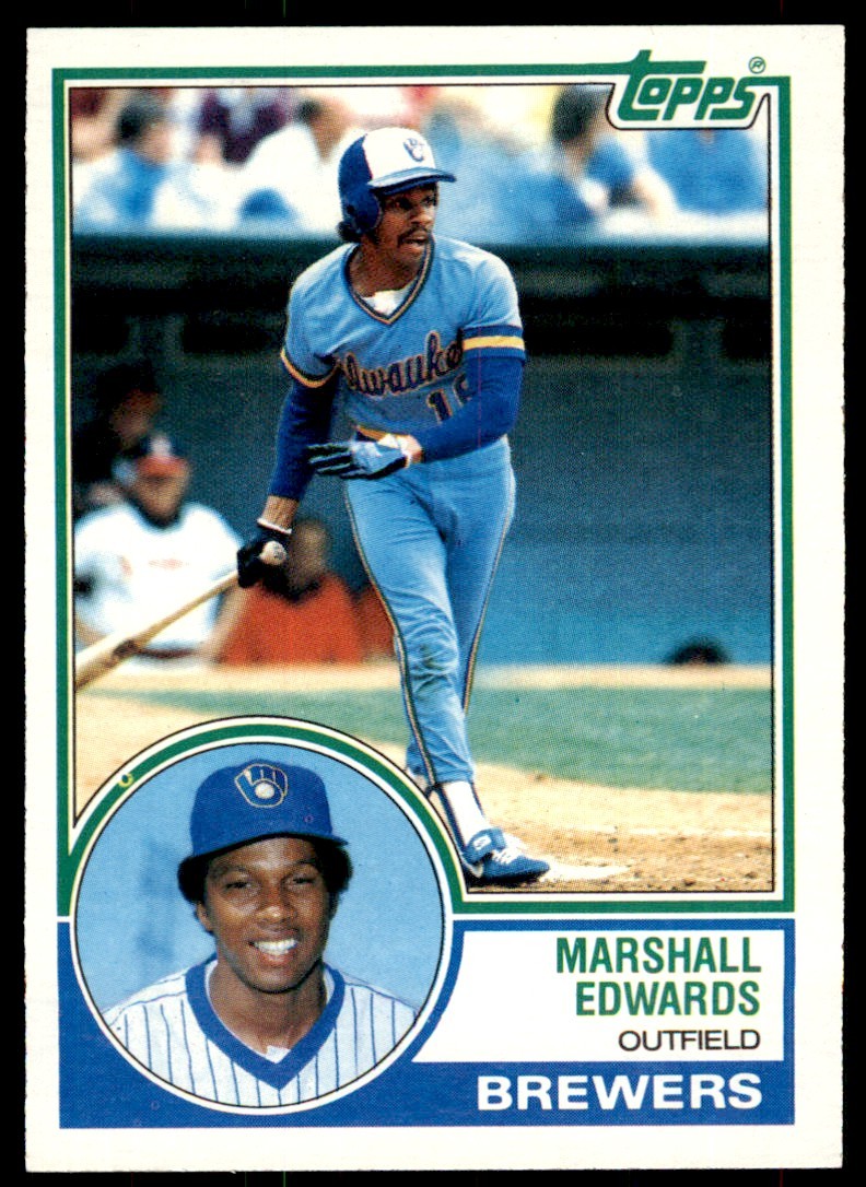 1983 Topps Marshall Edwards . Milwaukee Brewers #582