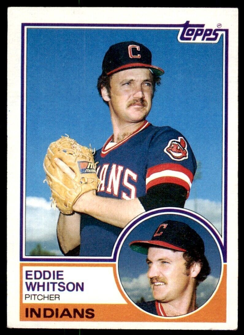 1983 Topps Eddie Whitson . Cleveland Indians #429