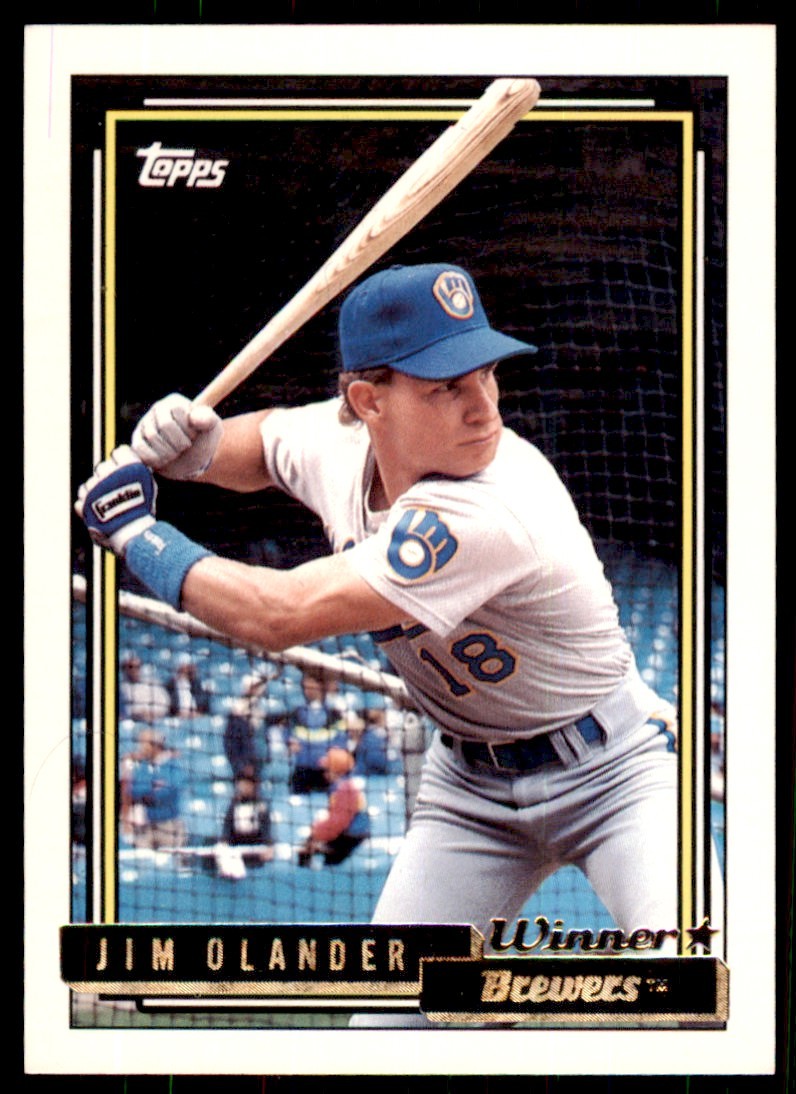 1992 Topps.Gold Winners Jim Olander Milwaukee Brewers #7