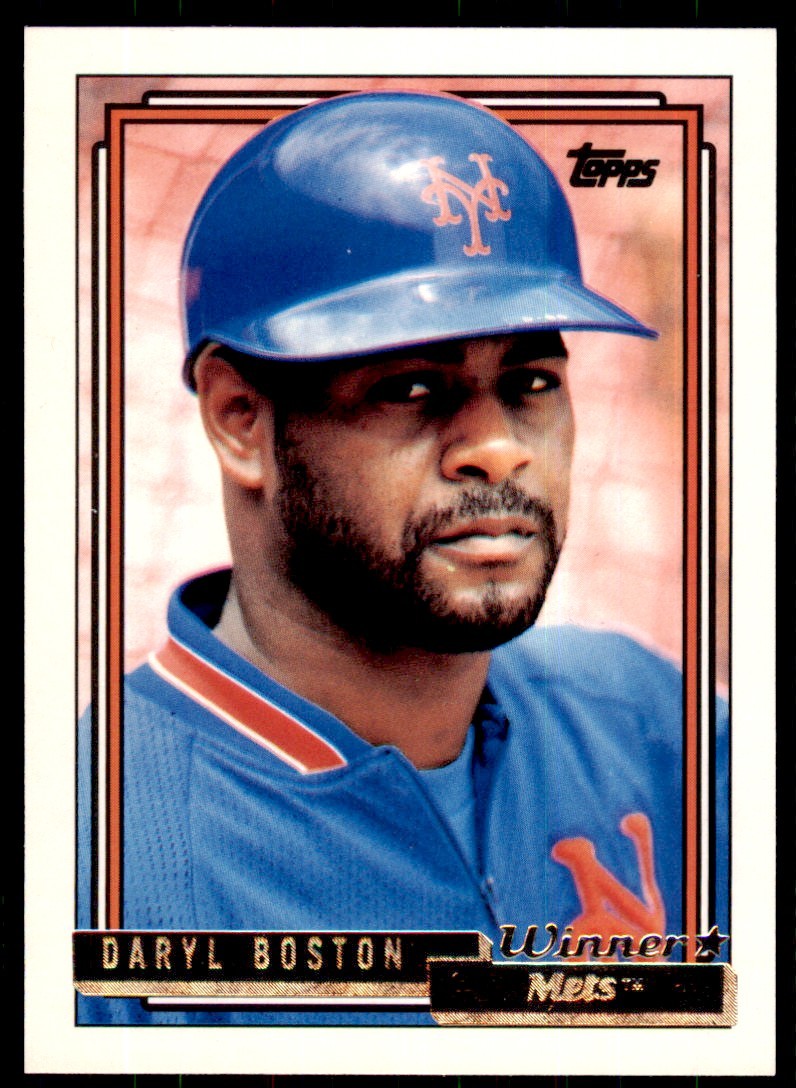 1992 Topps Gold Winners Daryl Boston . New York Mets #227