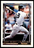 1992 Topps Gold Winners Randy Velarde . New York Yankees #212