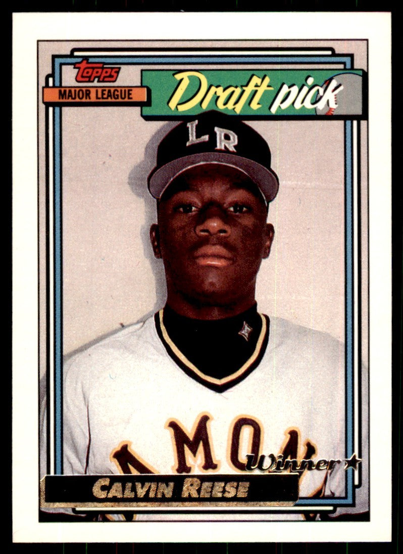 1992 Topps.Gold Winners Calvin Reese . Cincinnati Reds #714