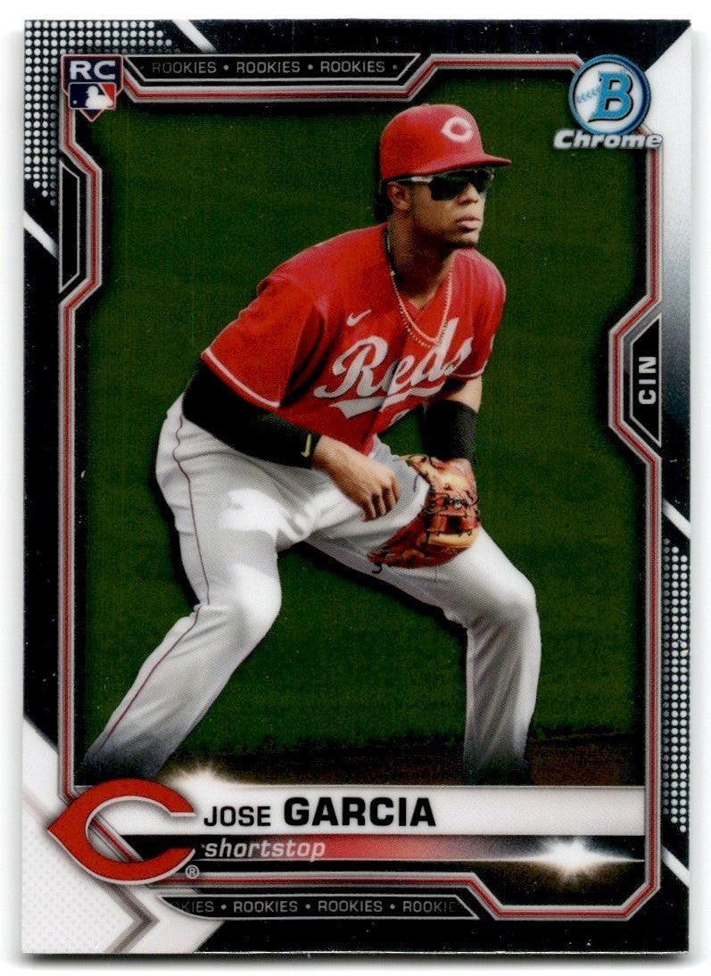 2021 Bowman Chrome. Jose Garcia Rookie A Baseball Cards #14