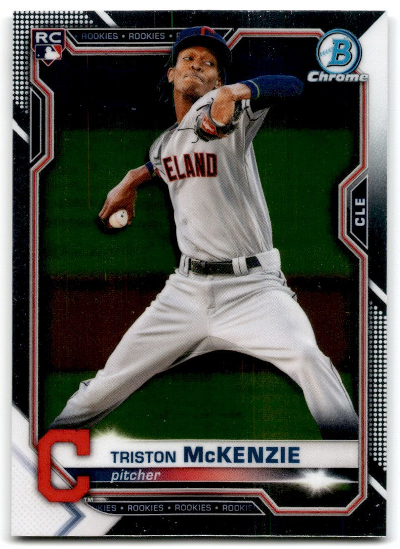 2021 Bowman Chrome. Triston McKenzie Rookie Baseball Cards #6