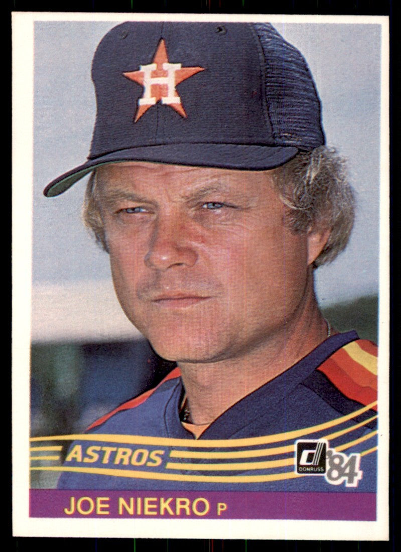 1984 Donruss MLB Joe Niekro . Houston Astros #110