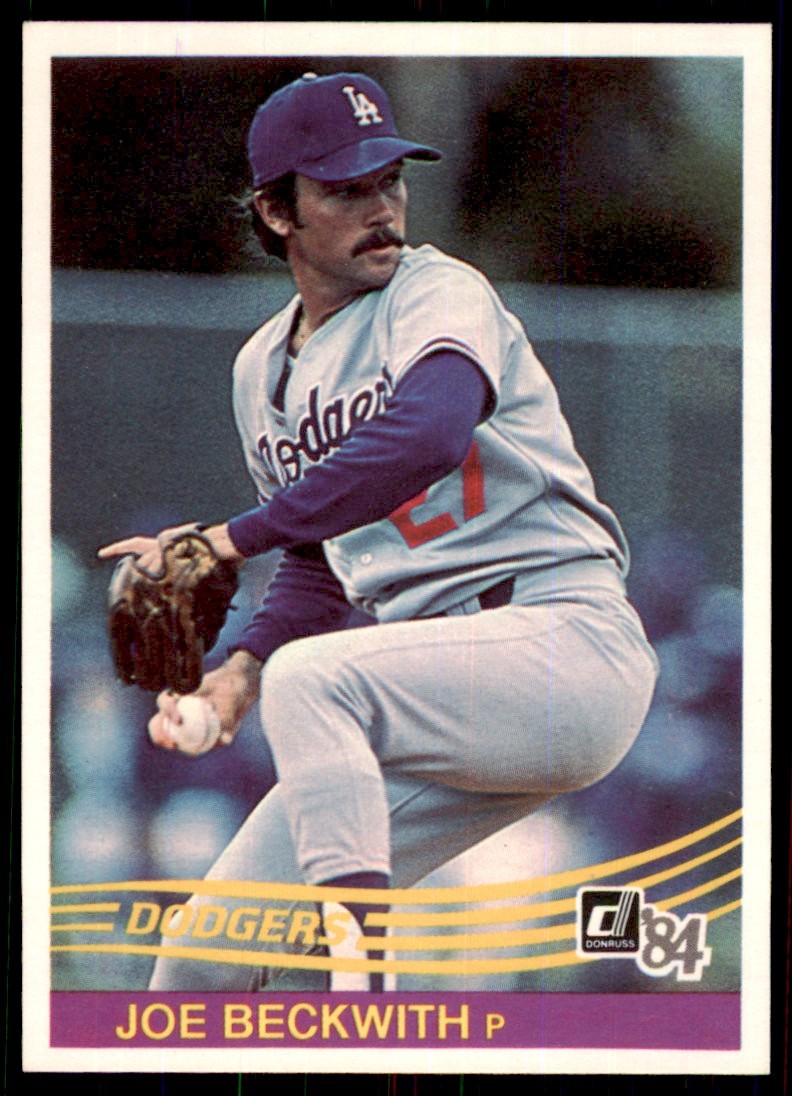 1984 Donruss. Joe Beckwith . Los Angeles Dodgers #337
