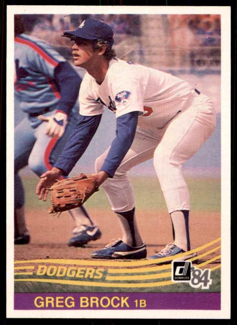 1984 Donruss Greg Brock . Los Angeles Dodgers #296