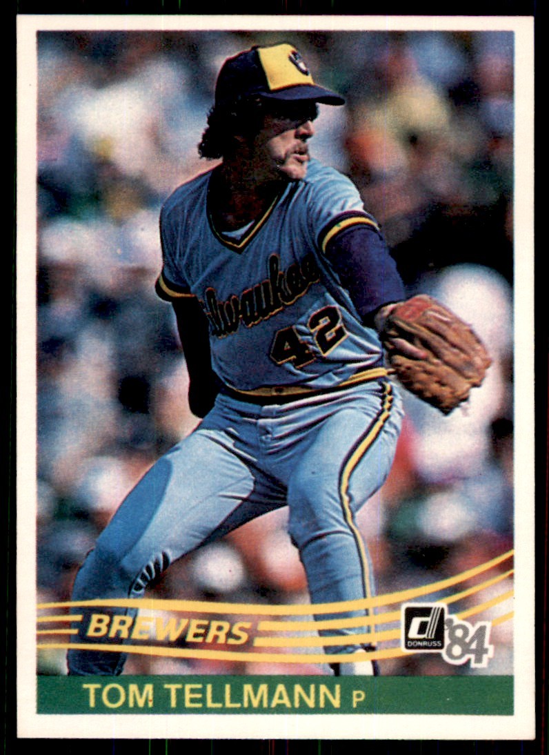 1984 Donruss Tom Tellmann . Milwaukee Brewers #149