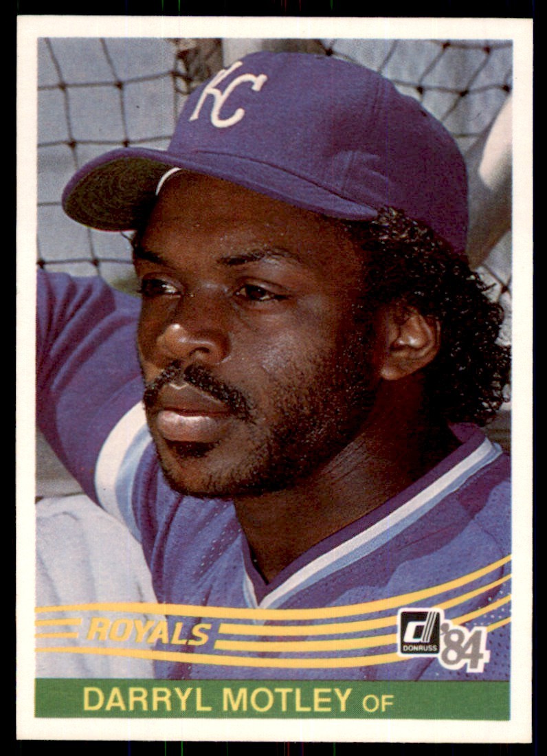 1984 Donruss Darryl Motley . Kansas City Royals #344