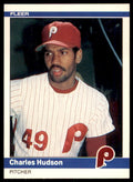 1984 Fleer Charles Hudson Rookie . Philadelphia Phillies #36