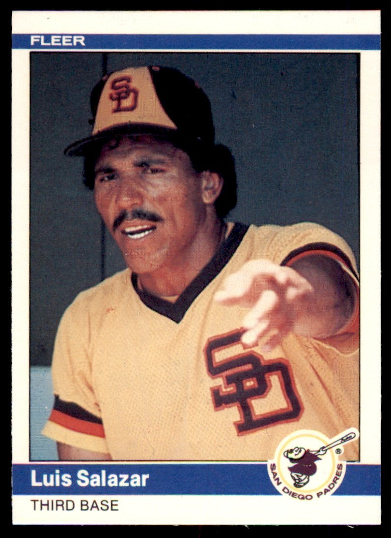 1984 Fleer Luis Salazar . San Diego Padres #311