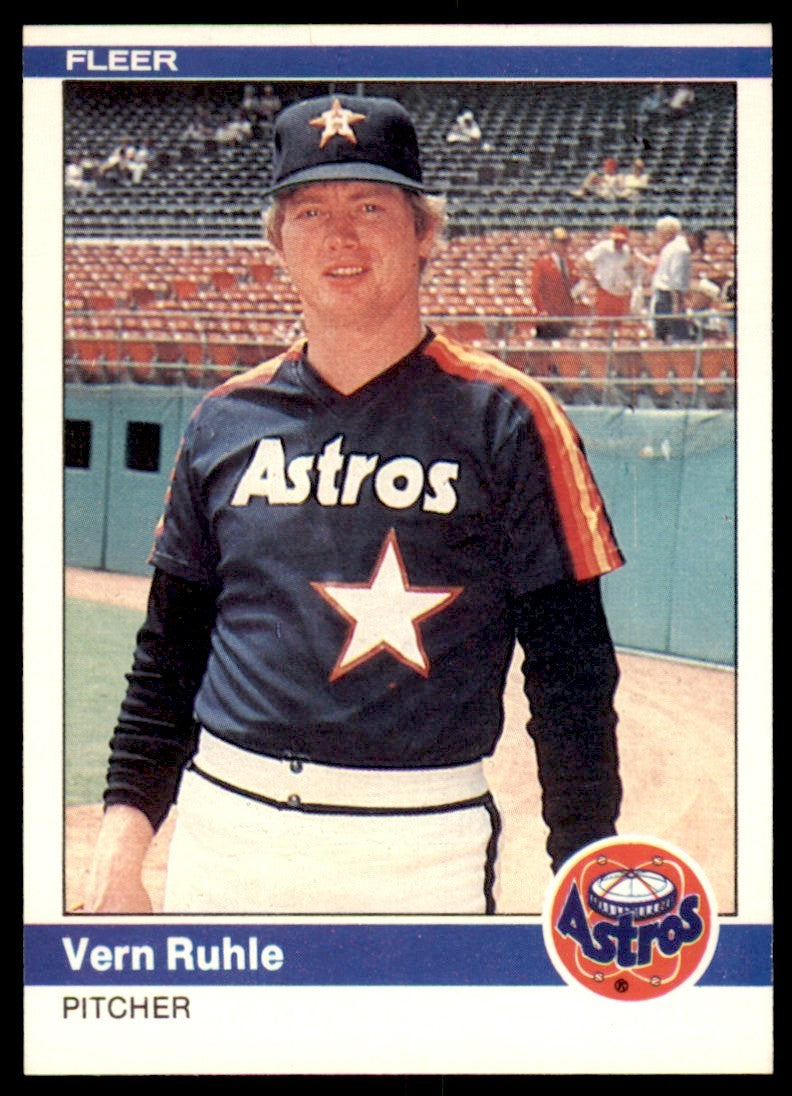 1984 Fleer Baseball Vern Ruhle . Houston Astros #238