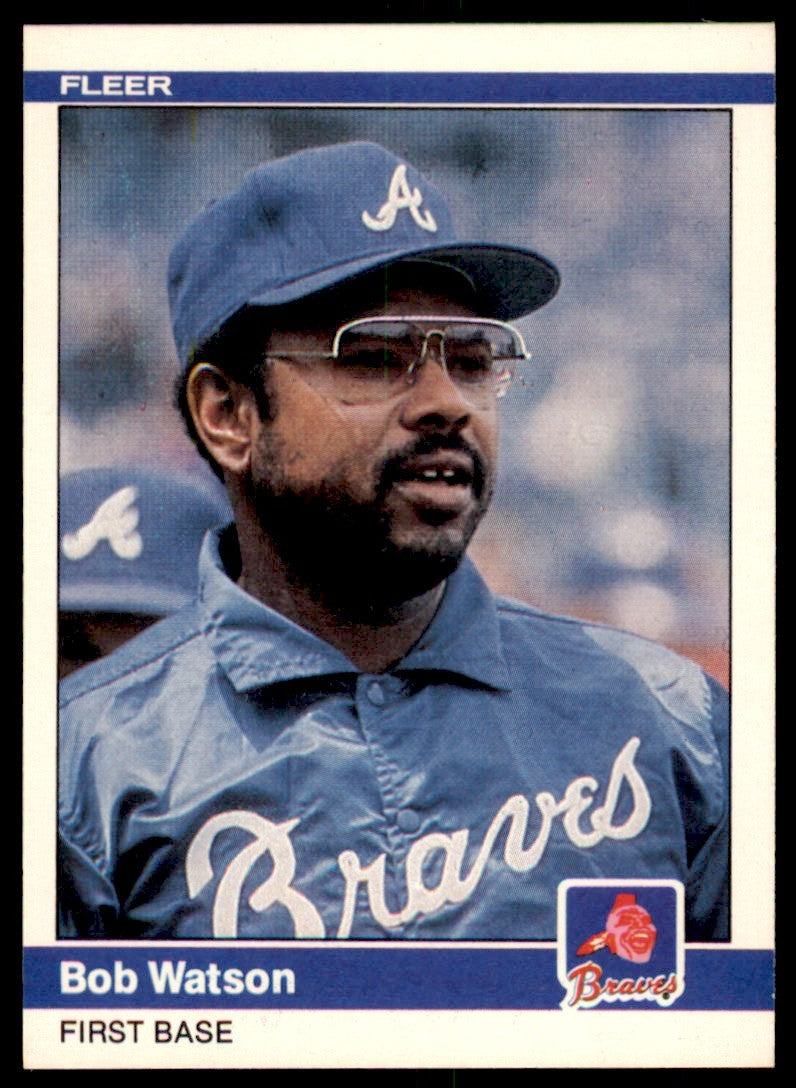 1984 Fleer. Bob Watson . Atlanta Braves #193