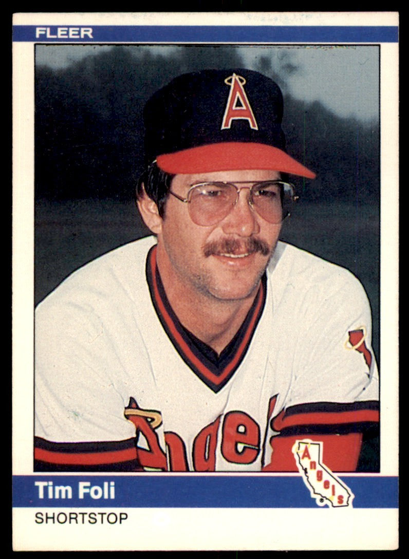 1984 Fleer. Tim Foli . California Angels #516