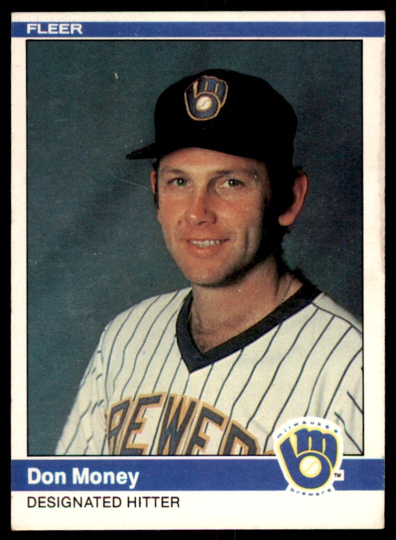1984 Fleer Don Money . Milwaukee Brewers #208