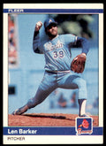 1984 Fleer Len Barker . Atlanta Braves #170
