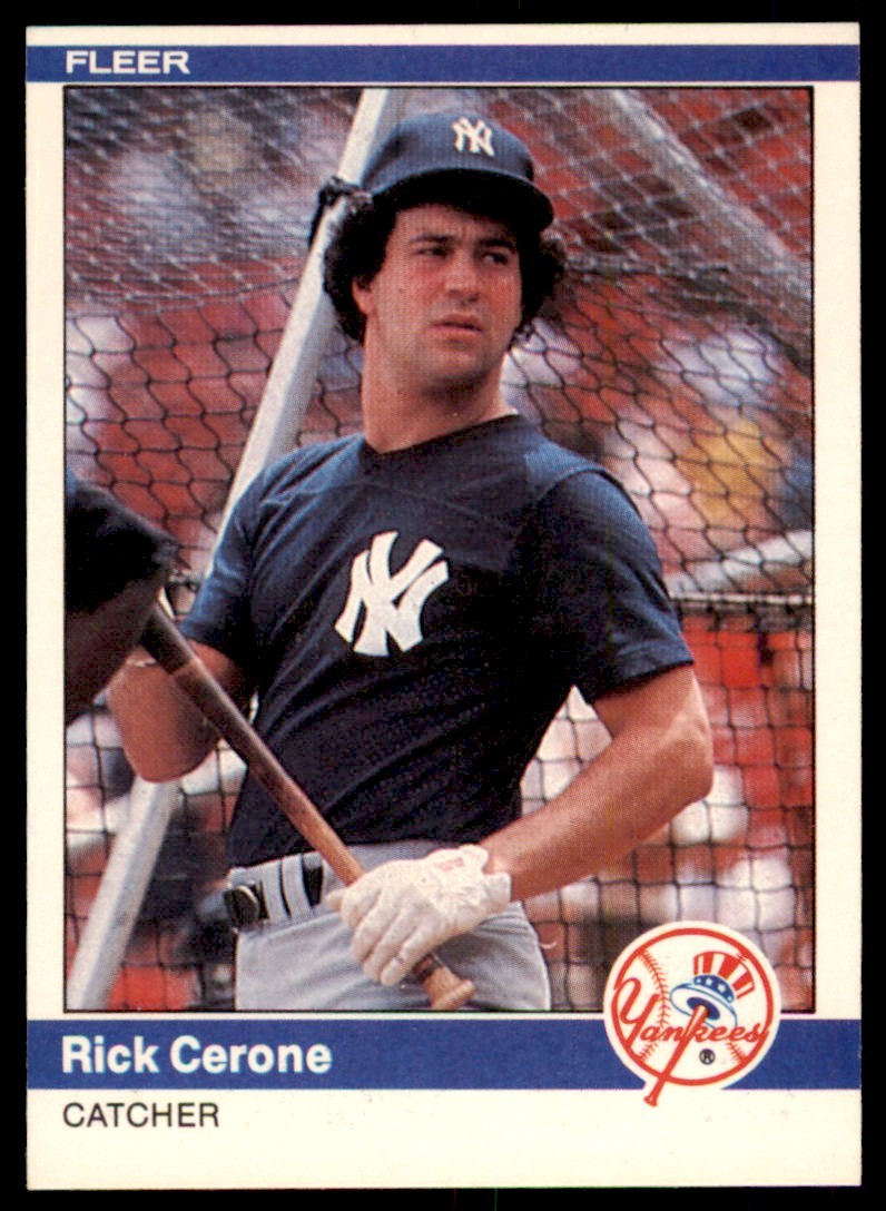 1984 Fleer Rick Cerone . New York Yankees #121
