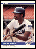 1984 Fleer Derrel Thomas . Los Angeles Dodgers #114