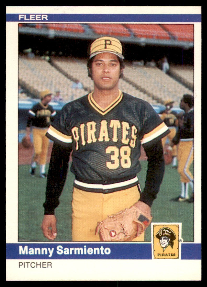 1984 Fleer. Manny Sarmiento . Pittsburgh Pirates #263