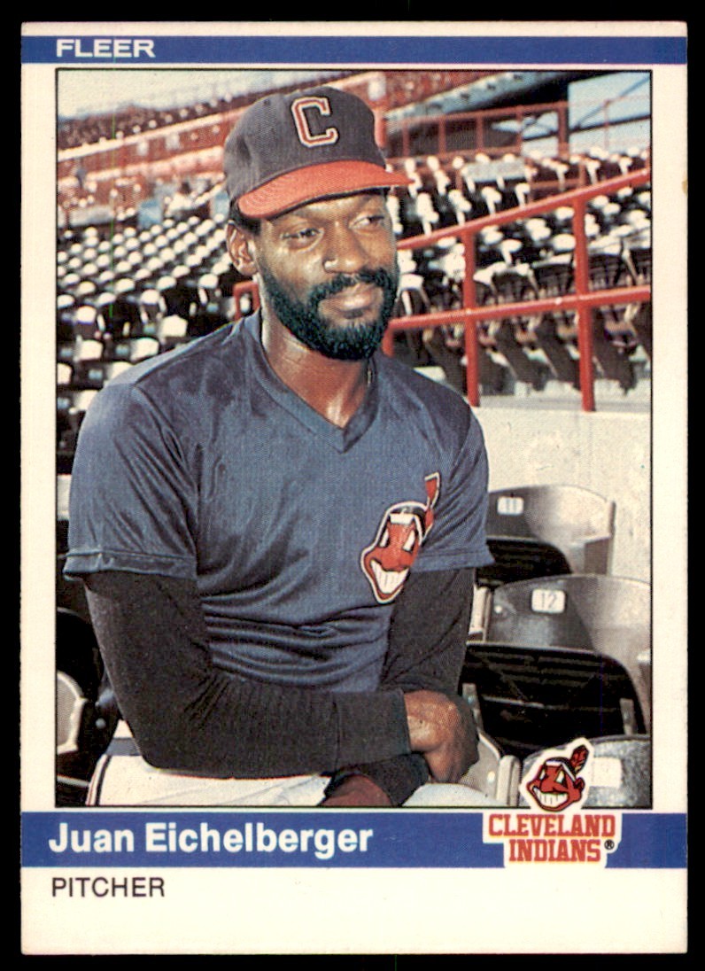 1984 Fleer Baseball Juan Eichelberger . Cleveland Indians #539