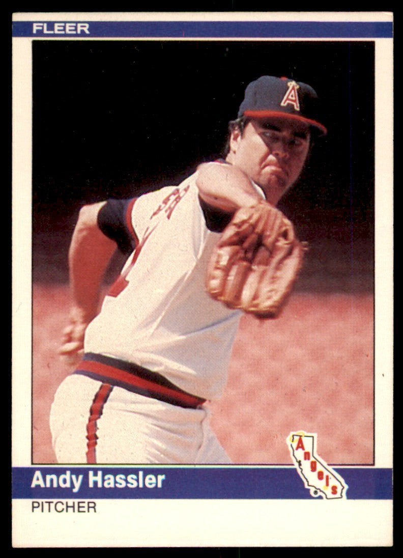 1984 Fleer. Andy Hassler . California Angels #519