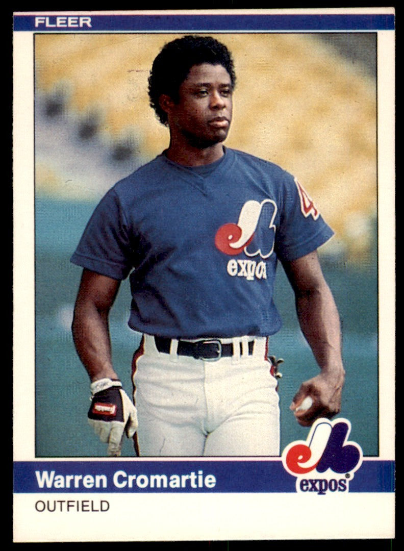 1984 Fleer. Warren Cromartie . Montreal Expos #272