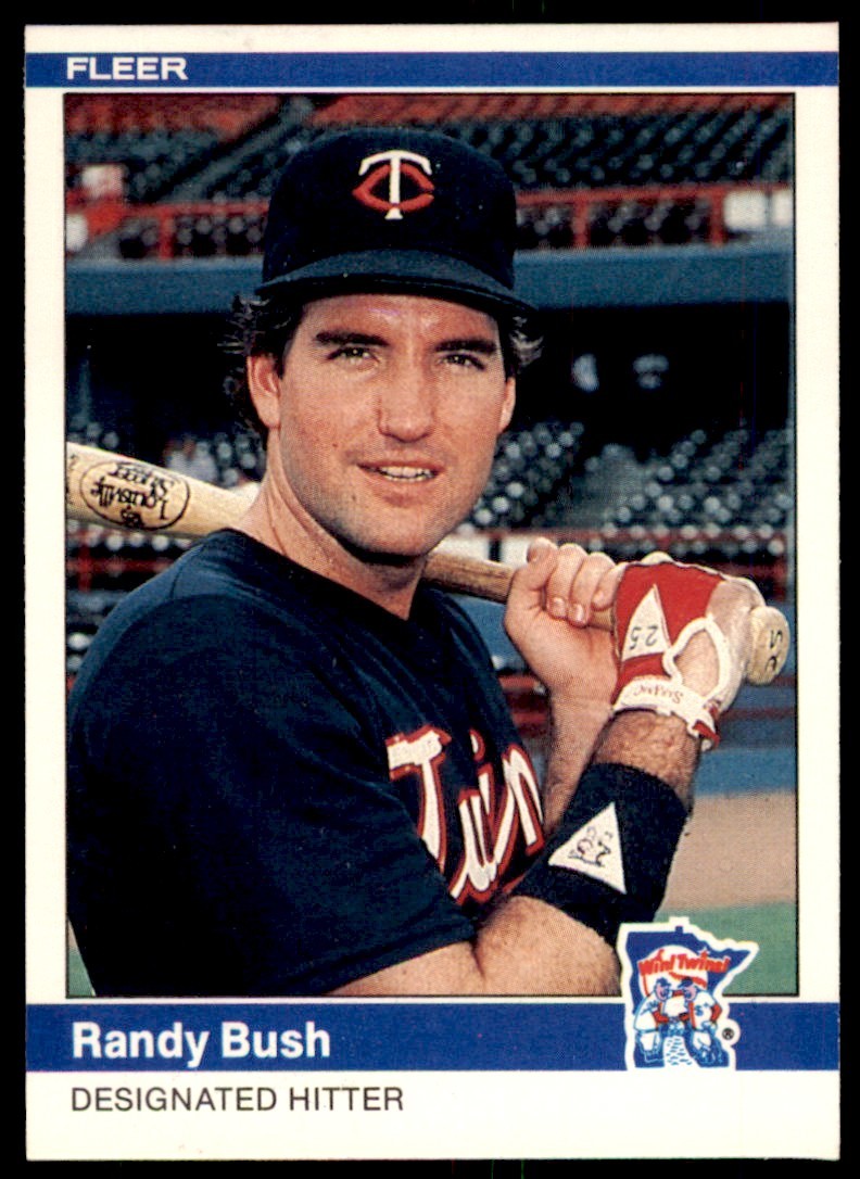 1984 Fleer Randy Bush Rookie . Minnesota Twins #558