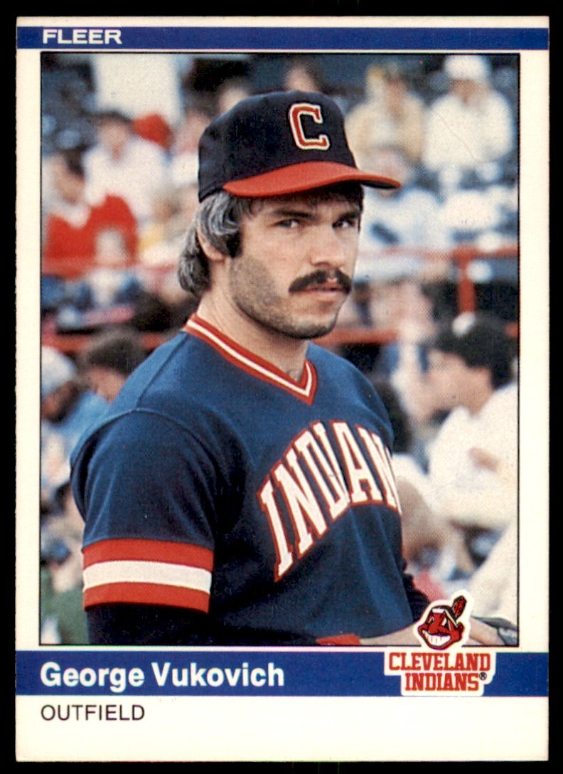 1984 Fleer George Vukovich . Cleveland Indians #555