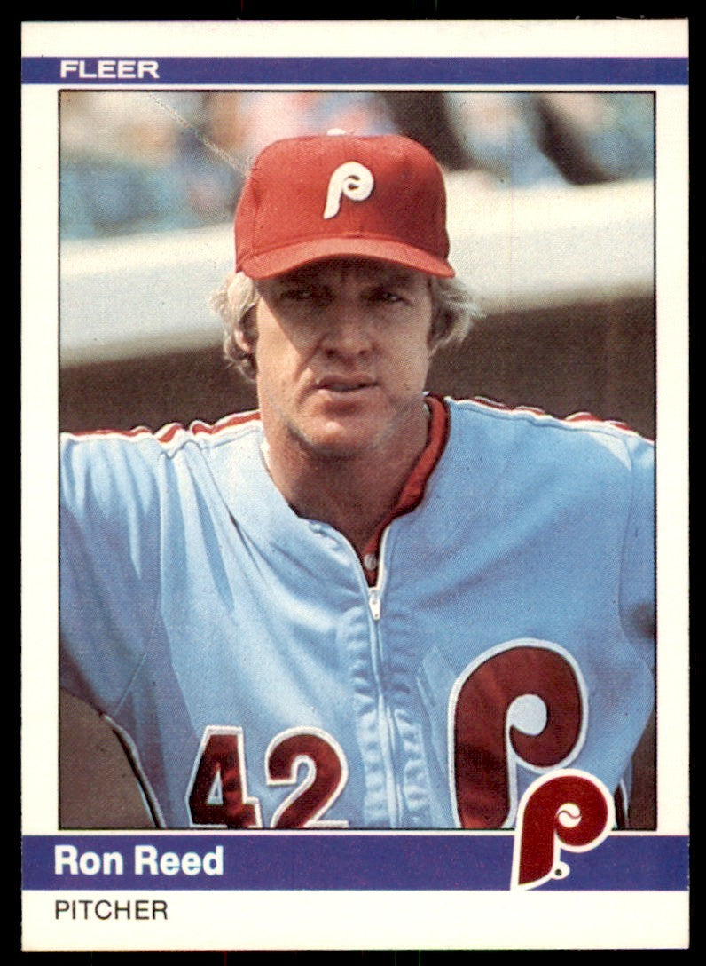 1984 Fleer Baseball Ron Reed . Philadelphia Phillies #45