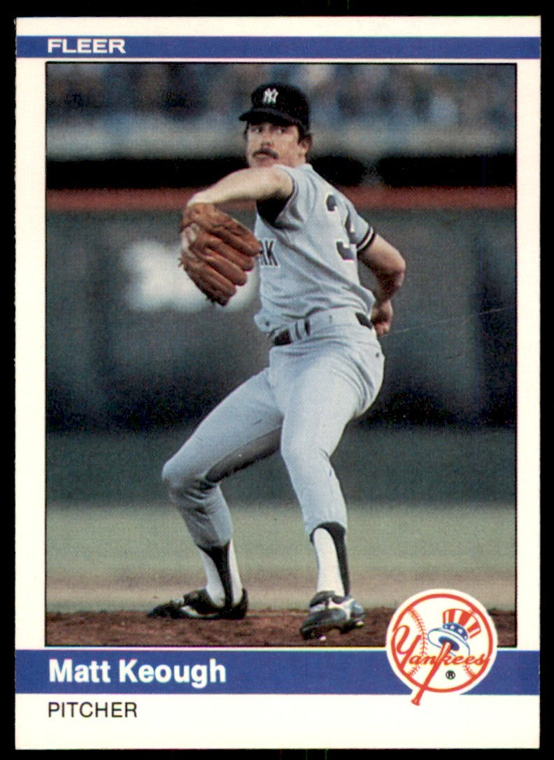 1984 Fleer. Matt Keough . New York Yankees #130