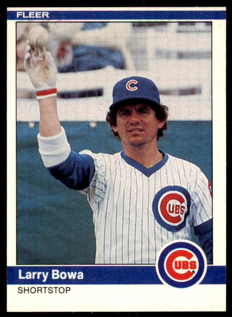 1984 Fleer Larry Bowa . Chicago Cubs #486.