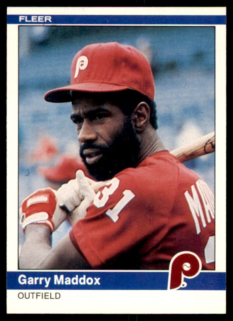1984 Fleer Garry Maddox . Philadelphia Phillies #39