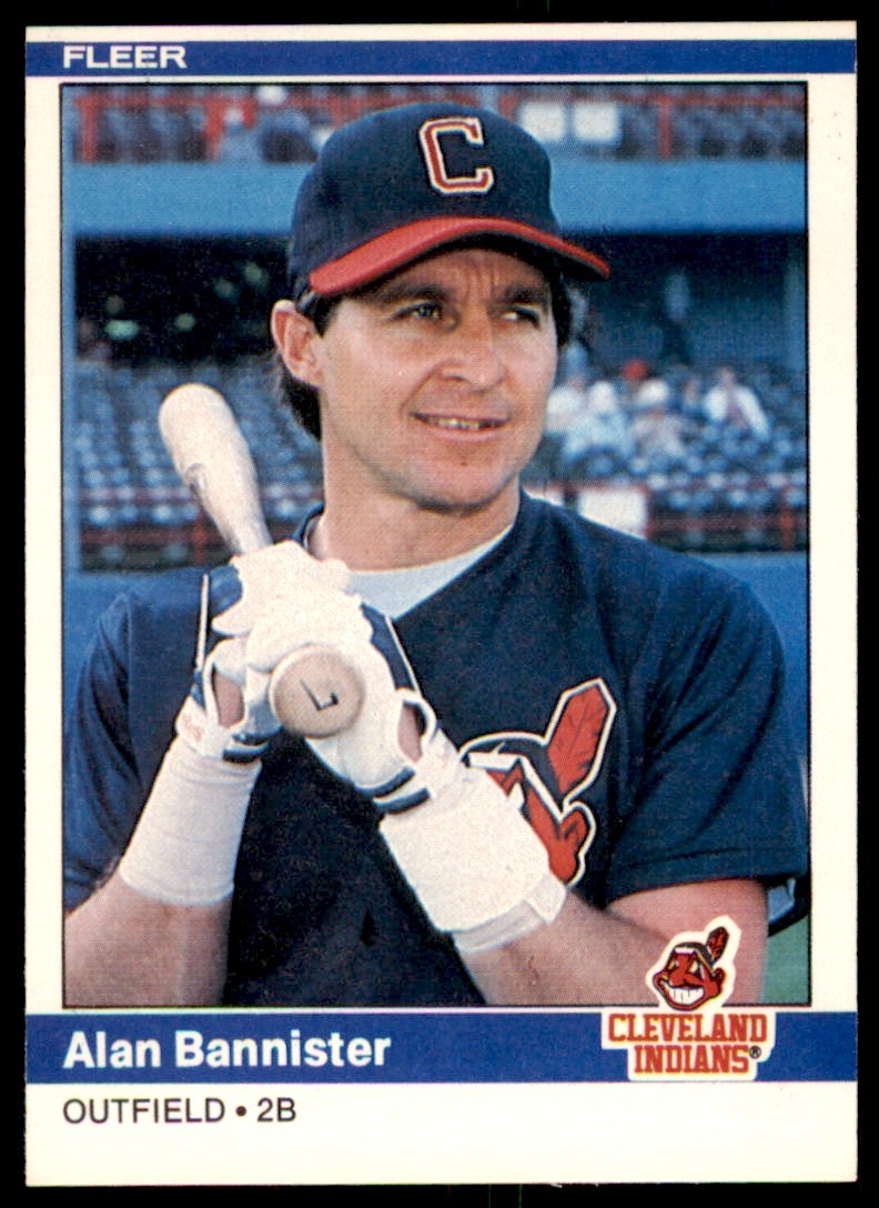 1984 Fleer Alan Bannister . Cleveland Indians #535.