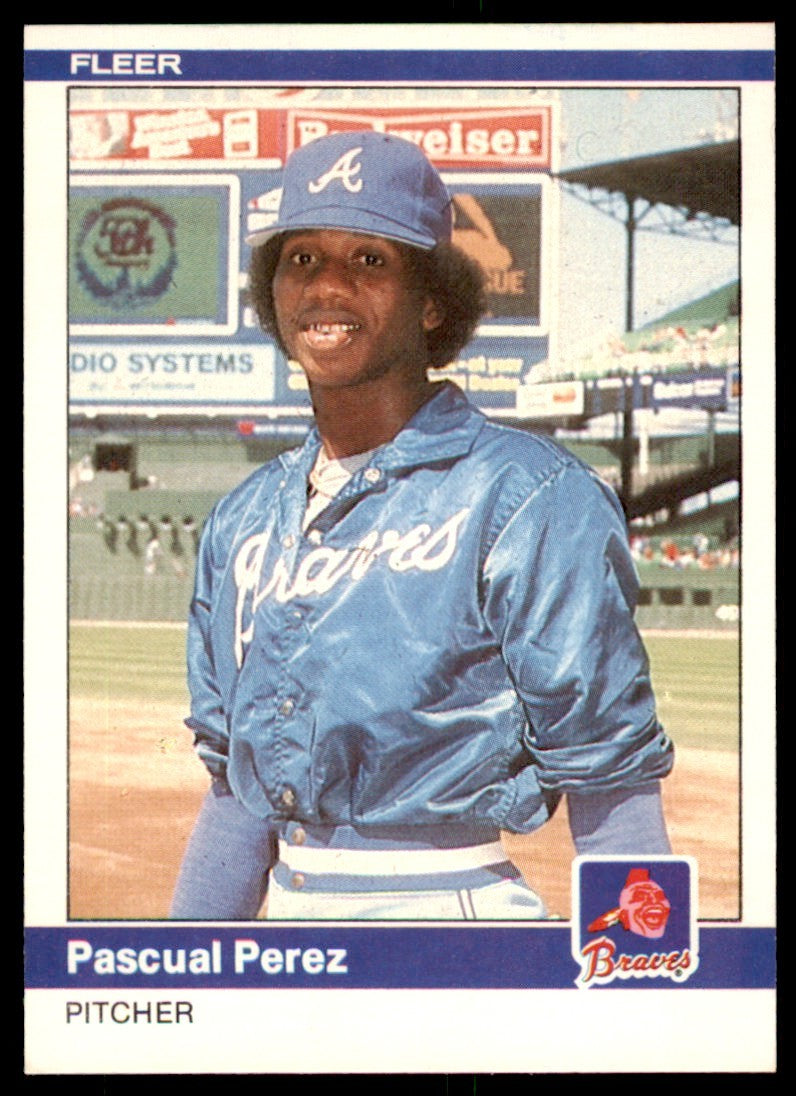 1984 Fleer Pascual Perez . Atlanta Braves #188