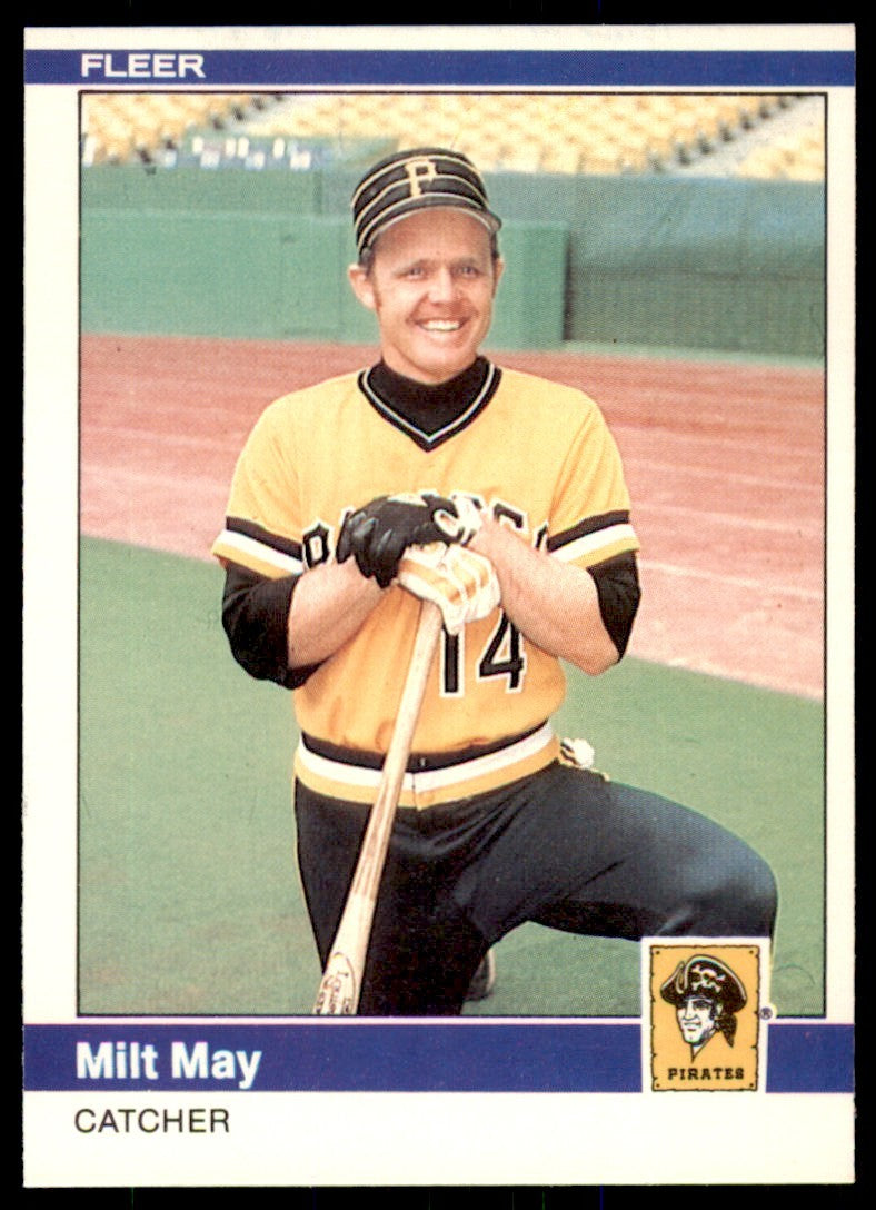 1984 Fleer Milt May . Pittsburgh Pirates #254