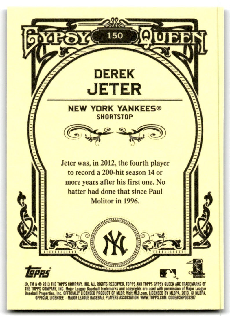 2013 Topps Gypsy Queen Derek Jeter  Baseball Cards #150