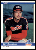 1984 Fleer MLB Jerry Koosman . Chicago White Sox #65