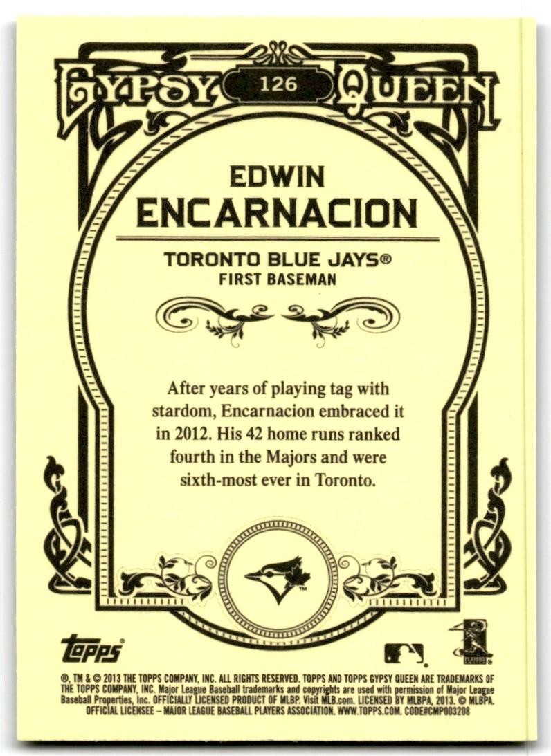 2013 Topps Gypsy Queen Edwin Encarnacion Baseball Cards #126