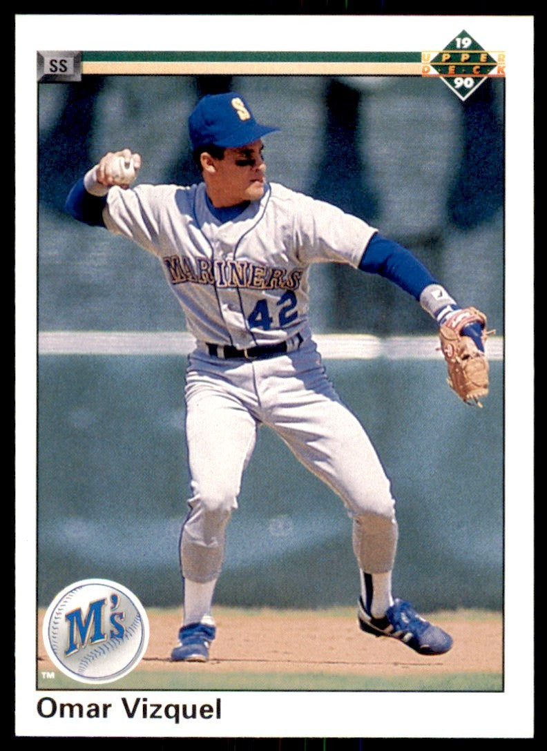 1990 Upper Deck Omar Vizquel . Seattle Mariners #233