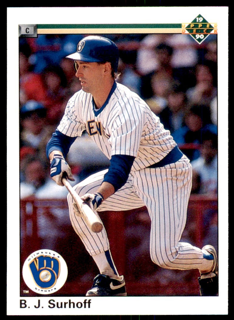 1990 Upper Deck B.J. Surhoff . Milwaukee Brewers #159
