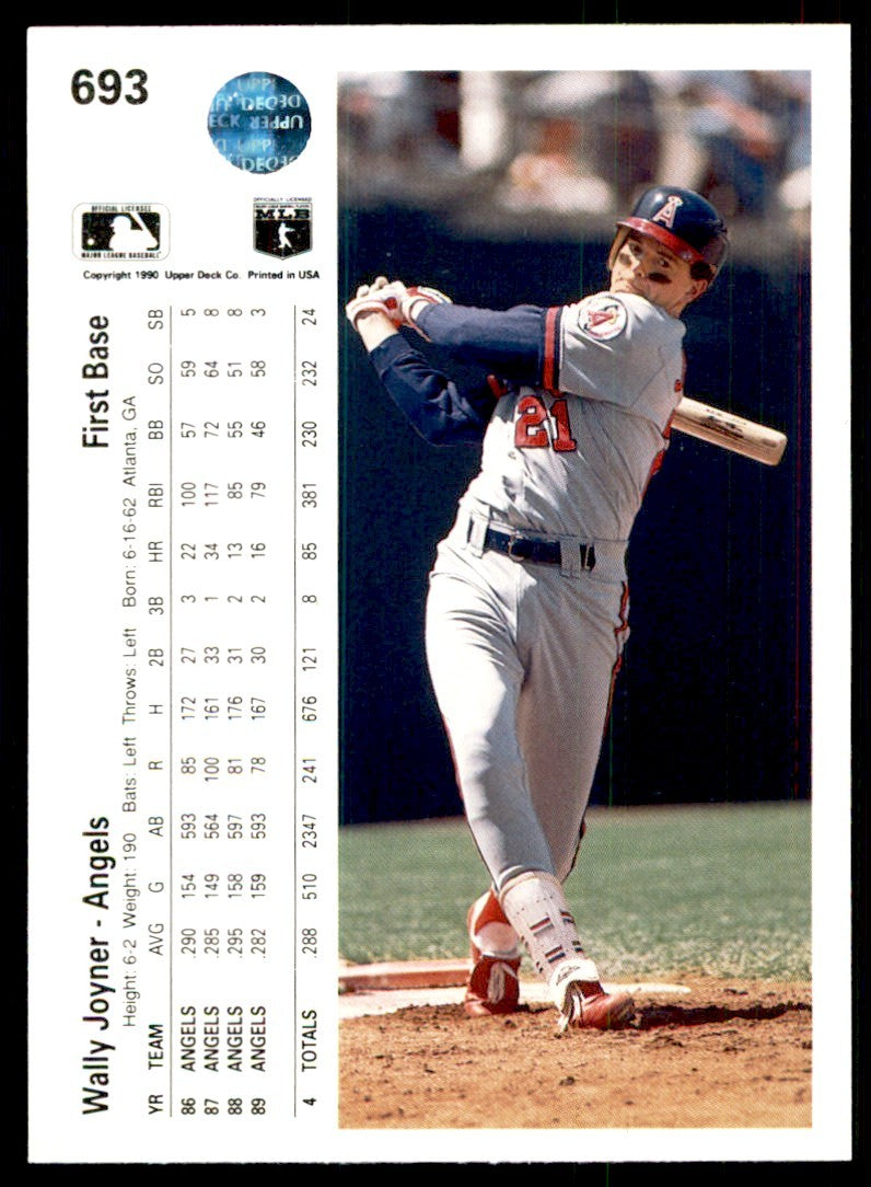 1990 Upper Deck Wally Joyner . California Angels #693