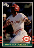 1985 Donruss . Dave Van Gorder . Cincinnati Reds #384