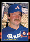 1985 Donruss Len Barker . Atlanta Braves #165