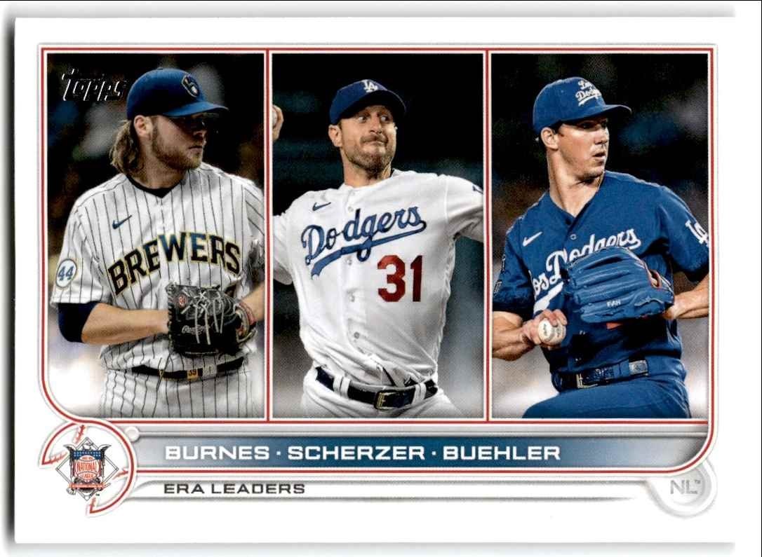 2022 Topps: Corbin Burnes/Max Scherzer/ Walker Buehler  Baseball Cards #204