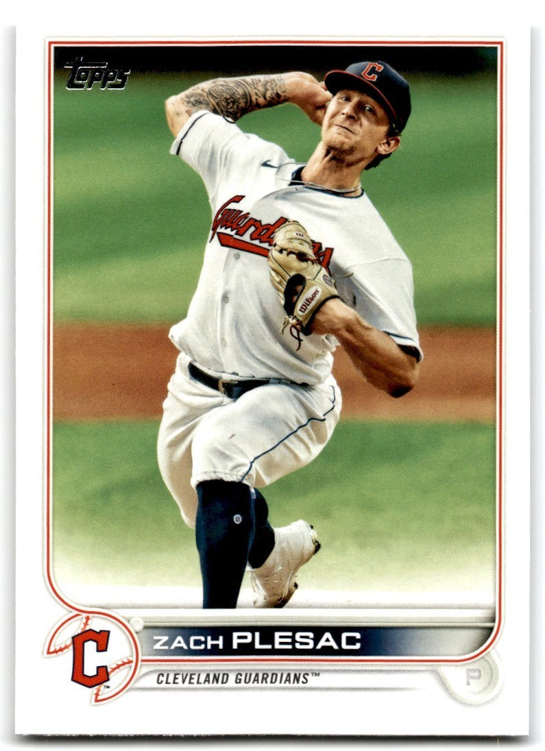 2022 Topps} Zach Plesac Baseball Cards #377